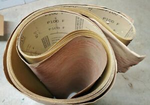 QTY 5 - 3M 37&#034; X 75&#034; 100 GRIT SANDING BELTS IMPERIAL RESIN BOND PAPER