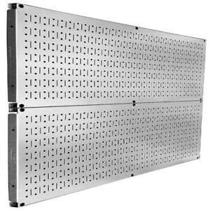 2 Metal Peg Board Organizer Rack Wall Control Garage Storage Galvanized Steel US