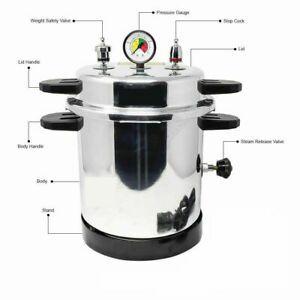 220v S.S Mirror Finish Electric Autoclave Pressure Cooker 10 Quart FASTSHIP
