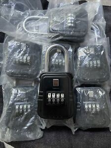 8 Lockboxes Key Storage 4 Digit Realtor Lock Box/ Hinged Opening