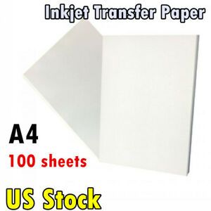 USA 100 sheets  A4 Inkjet Transfer Paper for T-shirt Heat Transfer Paper