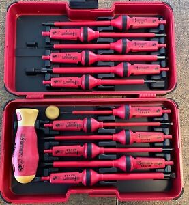 E-Smart 14 pc Set - SL, PH, PZ, TX Tip Insulated Blades w/ 2 Handles in Clamshel