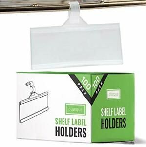 PLANQUE Professional Label Holder Shelf Labels Holder w Easy Clip Design Snap...