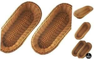 Poly-Wicker Bread Basket Set of - 14.5&#034; Woven Polypropylene 2
