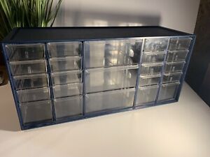 23 Drawer Blue Plastic Hardware Cabinet Organizer Storage