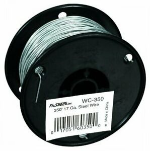 350-Feet, 17 Gauge Spool Galvanized Steel Wire, WC-350 1 Spool