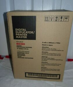 RICOH DIGITAL DUPLICATOR PRINTERS VT SERIES TYPE M 2 ROLLS 280 mm x 125m