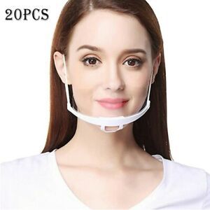 20Pcs Work Wear Men Women Transparent Plastic Mask Chef Kitchen Service Mask