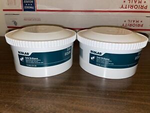 2 NEW Ecolab Concentrated Solid Brilliance Rinse Additive New Formula 6125395