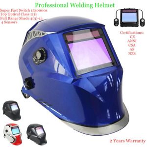 Welding Mask 100*65mm 4 Sensors Grinding MMA MIG TIG Solar Auto Darkening Helmet