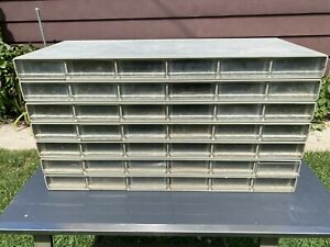 7 RARE Vintage 6 Drawer Heavy Duty Small Parts Storage Organizer Cabinet 42 Bins