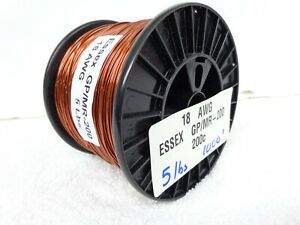 18 AWG...Enamel Magnet Wire..200C  5 lb..18 ga..1000&#039;  ESSEX...FREE  SHIPPING