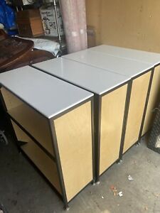 4 Poly Top Plywood Constructed Commercial Display Shelves / Bookcases