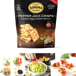 Sonoma Creamery Cheese Crisps - Pepper Jack Savory Cheese Cracker Snack High ...