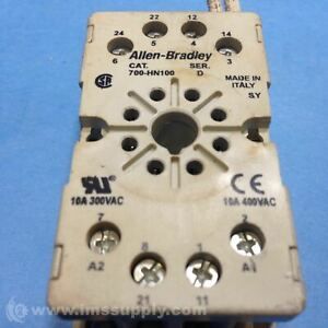 Allen Bradley 700-HN100 D Socket 8-Pin Tube Base Screw Terminal USIP