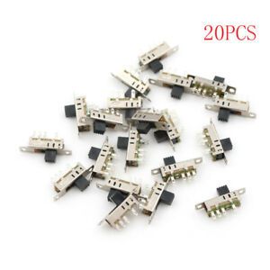 20pcs SS23E04 Double Toggle Switch 8 Pins DP3T Handle Length 5mm Slide SwitcH WM