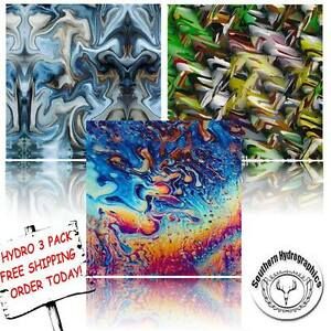 HYDROGRAPHIC FILM WATER TRANSFER PRINTING FILM HYDRO DIP OIL SLICK 3 PACK