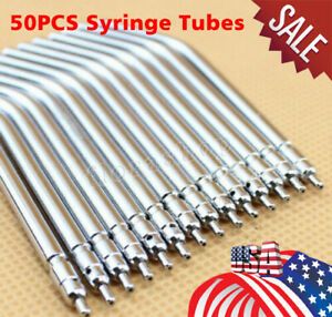 50pcs Dental Air Water 3 Way Syringe Spray Nozzles 3-in-1 Metal Alloy Tubes Tips