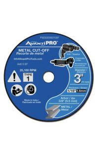 Avanti Pro  3 in. Aluminum Oxide  Metal Cut-Off Disc  1/16 in.  x 3/8 in. 5 Disc