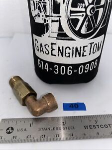 Brass Fuel Line w/ Check Valve Hit Miss Gas Engine 1/4&#034; thread