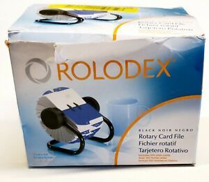 Rolodex Office 500 Card Rotary File 2 1/4&#034; x 4&#034; Black NIB notecard adress book