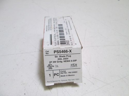 PASS &amp; SEYMOUR STR. BLADE PLUG PS5466-X *NEW IN BOX*