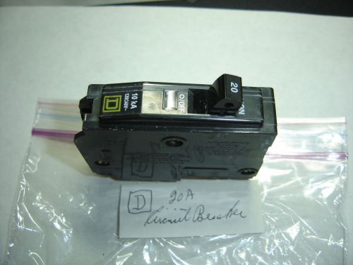 SQUARE D AD-8557  TYPE 00 20A CIRCUIT BREAKER
