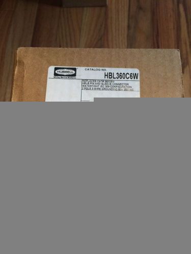 New In Box Hubbell HBL360C6W Pin &amp; Sleeve 360c6w Connector