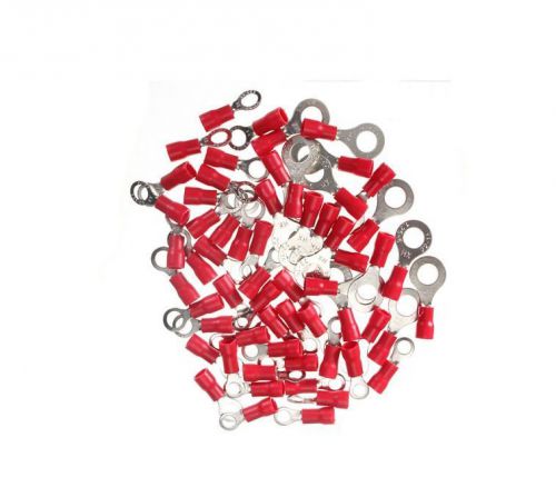 100PCS  Ring Ground Insulated Wire Connector Electrical Crimp Terminal
