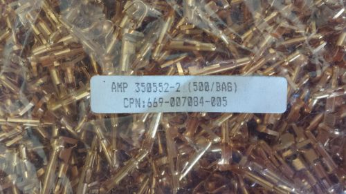 Conn pin 14-20awg gold crimp amp 350552-2 (500/bag) for sale