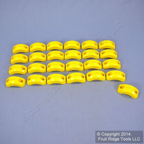 25 Leviton YELLOW 20/30 Amp Straight Locking 4 &amp; 5-Wire Cord Clamps CLAMP-3Y