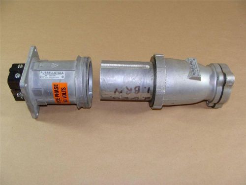 Russell stoll jrs1034h &amp; jps1034h 100a 600v 3p 4w pin &amp; sleeve connector set for sale