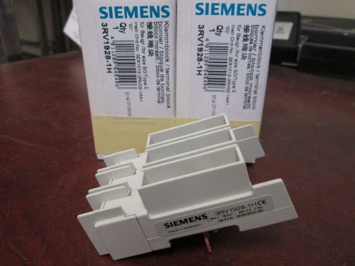 Siemens Terminal Block 3RV1928-1H For Size S0 Type E *Lot of 2* New Surplus