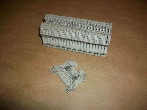 20pc weidmuller din rail mount feed through terminal wdu-2.5 750v 2.5mm for sale