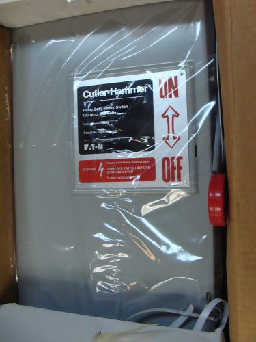 New Overstock CUTLER HAMMER DH223NGK 100 AMP 240 VAC Type 1 Indoor Safety Switch