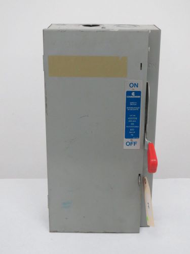 COMMANDER HD3036 100A AMP 600V-AC 3P FUSIBLE DISCONNECT SWITCH B391487