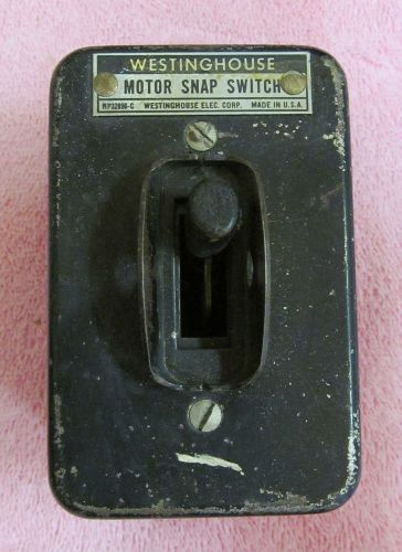 Westinghouse Motor Snap Switch NP32896-C