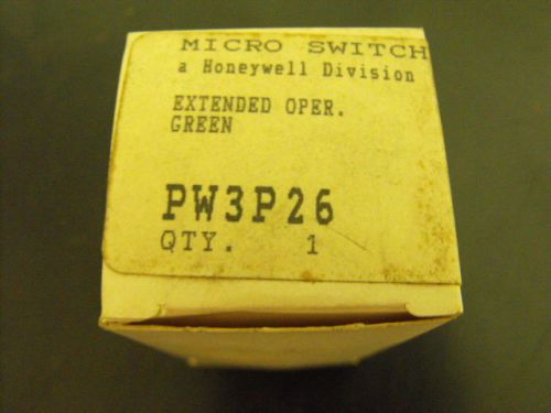 Micro Switch by Honeywell , PW3P26 , Extended Oper. GREEN  , switch part