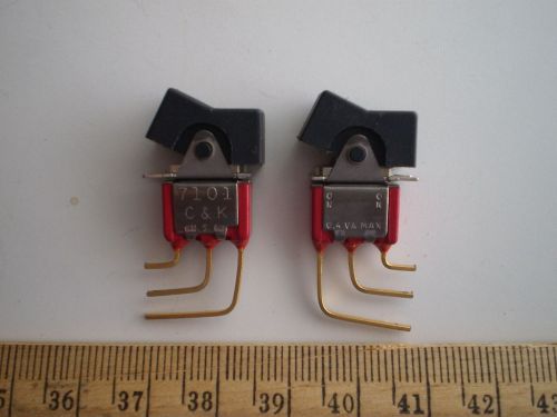 2x Mini sealed  C&amp;K 7101 SP On-None-On Rocker Switch, PCB Mount