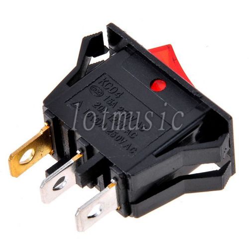 8* rocker switch 2 pin spst on-off 250v/15a ac illuminated lamp 13mm for sale