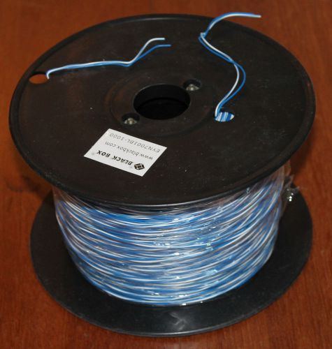 Blackbox cross connect wire, 1-pair, white/blue with blue, 1000-ft. spool for sale