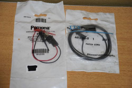Lot of pomona 5305 bnc (f) to smd grabber &amp; pomona 4613-36-0 patch cord (s1-2) for sale