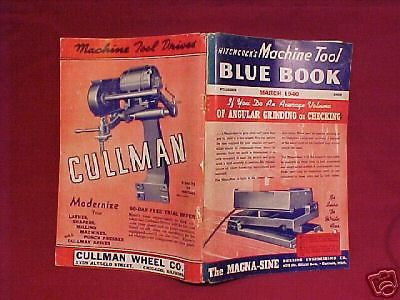 1940 HITCHCOCKS MACHINE TOOL BLUE BOOK