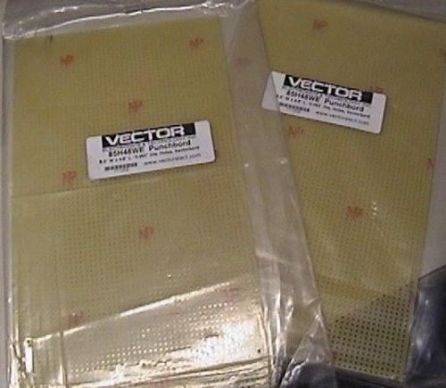 2 LOT VECTOR 85H48WE PUNCHBOARD 8.8:W X 4.8&#034;L/ 0.062&#034; DIA. HOLES VECTORBOARD NEW