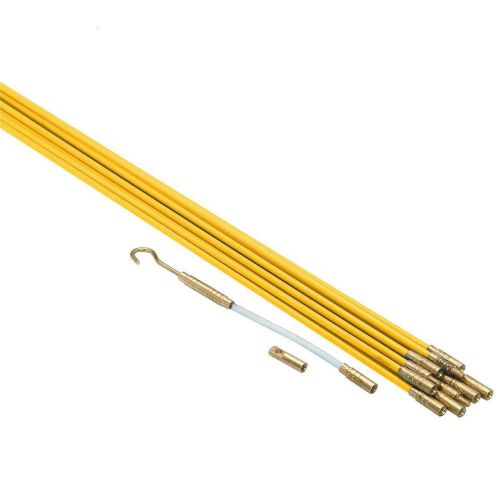 33&#039; Ft Fiberglass Electric Cable Wire Running Kit for Wall Attic Ceiling Guide