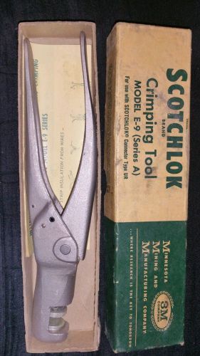 Vintage scotchlock crimping tool 3m model E-9 series A in box