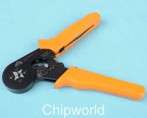 Mini Crimping Plier HSC8 6-4 Ratcheting Ferrule Crimper AWG24-10 Self-Adjustable
