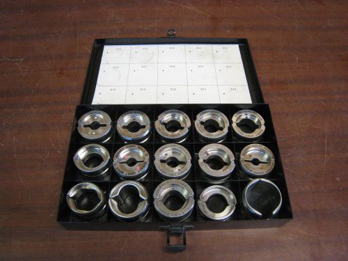 Burndy 15 piece u style stainless steel crimping die set for copper &amp; al used for sale