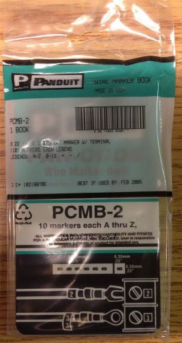 Panduit pcmb-2 wire marker book 0.22 in x 1.375 in with terminal new for sale