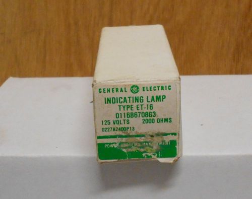 Ge type et-16 125volt indicating lamp for sale